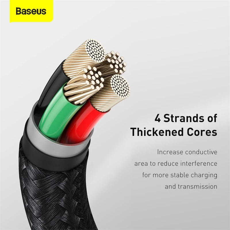 BASEUS Fast Charge Cafule dátový prenosový kábel - USB Type-A na Lightning - 480 Mbit/s (2,4 A PD) - 1 m - čierna