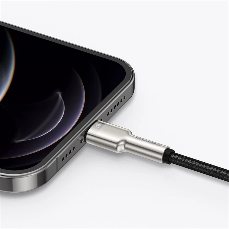 BASEUS Fast Charge Cafule dátový prenosový kábel - USB Type-A na Lightning - 480 Mbit/s (2,4 A PD) - 1 m - čierna