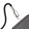 BASEUS Fast Charge Cafule dátový prenosový kábel - USB Type-A na Lightning - 480 Mbit/s (2,4 A PD) - 1 m - čierna