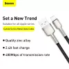 BASEUS Fast Charge Cafule dátový prenosový kábel - USB Type-A na Lightning - 480 Mbit/s (2,4 A PD) - 1 m - čierna