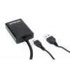 GEMBIRD VGA na HDMI adaptérový kábel, USB napájaný 15 cm - čierny