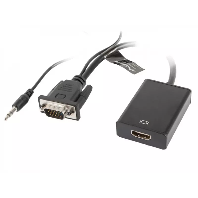 LANBERG video kábel adaptér HDMI typ A (štandard) VGA (D-Sub) 0,2 m čierny