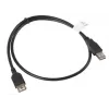 USB-A na USB-A kábel LANBERG CA-USBE-10CC-0007-BK, USB 2.0, 0,7 m, čierny