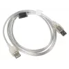 USB kábel LANBERG CA-USBE-12CC-0018-TR 1,8 m USB 2.0 A na A transparentná