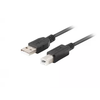 LANBERG USB-A(m)->USB-B(m) 2.0 kábel 1 m čierny Ferrit, box