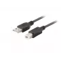 LANBERG USB-A(m)->USB-B(m) 2.0 kábel 1 m čierny Ferrit, box