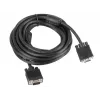 VGA kábel LANBERG CA-VGAC-10CC-0050-B, 5 m, konektor samec na konektor samec, PVC plášť, feritové jadro, čierny