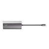 Trust Dalyx 23775 viacportový adaptér USB-C 7 v 1, USB-C 3.2, HDMI, RJ-45 Gigabit Ethernet, čítačka kariet SD/microSD, strieborný