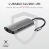 Trust Dalyx 23775 viacportový adaptér USB-C 7 v 1, USB-C 3.2, HDMI, RJ-45 Gigabit Ethernet, čítačka kariet SD/microSD, strieborný