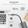 Trust Dalyx 23775 viacportový adaptér USB-C 7 v 1, USB-C 3.2, HDMI, RJ-45 Gigabit Ethernet, čítačka kariet SD/microSD, strieborný