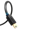 USB kábel UGREEN 10385 Mini-USB 480 Mbit/s 1,5 m čierny, rýchle nabíjanie
