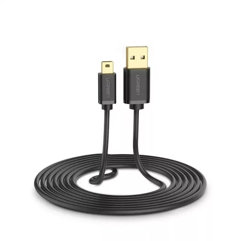 USB kábel UGREEN 10385 Mini-USB 480 Mbit/s 1,5 m čierny, rýchle nabíjanie
