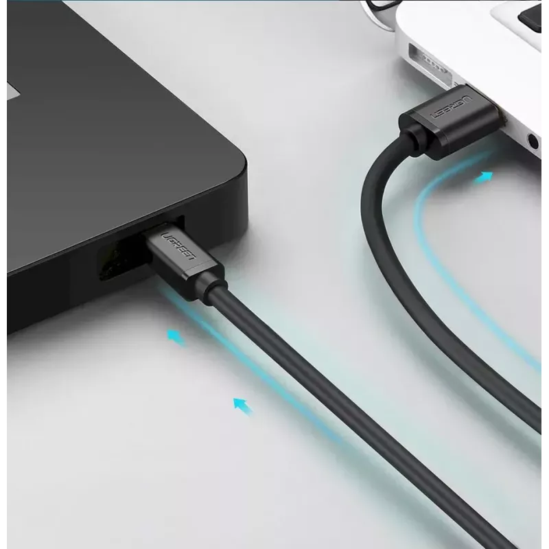 USB kábel UGREEN 10385 Mini-USB 480 Mbit/s 1,5 m čierny, rýchle nabíjanie