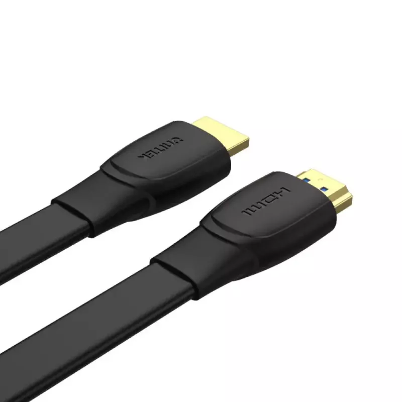 HDMI kábel Unitek C11063BK-2M 2 m, HDMI 2.0, 18 Gbit/s, 4K@60Hz, ARC, plochý čierny
