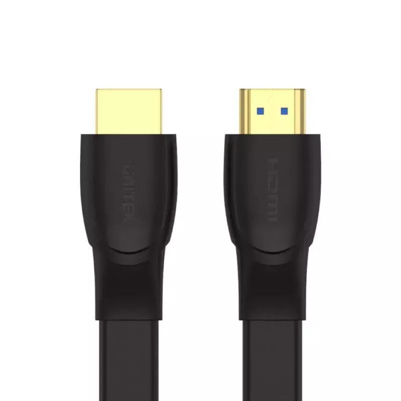HDMI kábel Unitek C11063BK-2M 2 m, HDMI 2.0, 18 Gbit/s, 4K@60Hz, ARC, plochý čierny