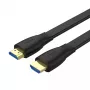 HDMI kábel Unitek C11063BK-2M 2 m, HDMI 2.0, 18 Gbit/s, 4K@60Hz, ARC, plochý čierny