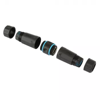 Techly IWP-MD C6-IP68T káblový gender changer RJ-45 čierny