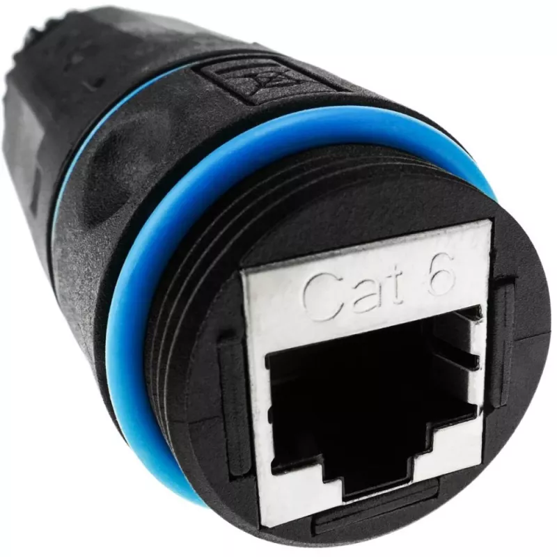 Techly IWP-MD C6-IP68T káblový gender changer RJ-45 čierny