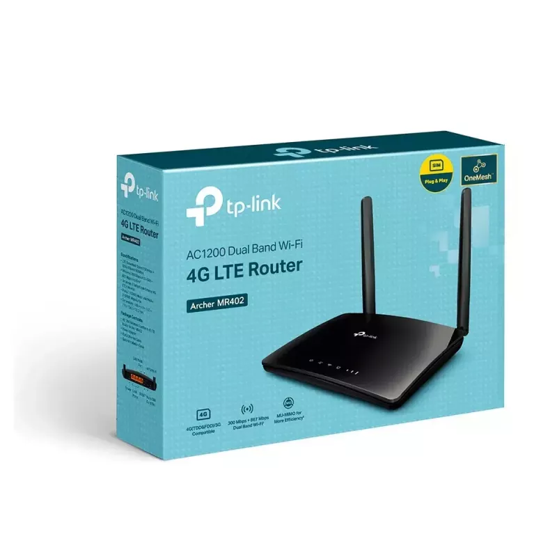 TP-Link Archer MR402 bezdrôtový router Fast Ethernet dual-band (2,4 GHz / 5 GHz) 4G čierny