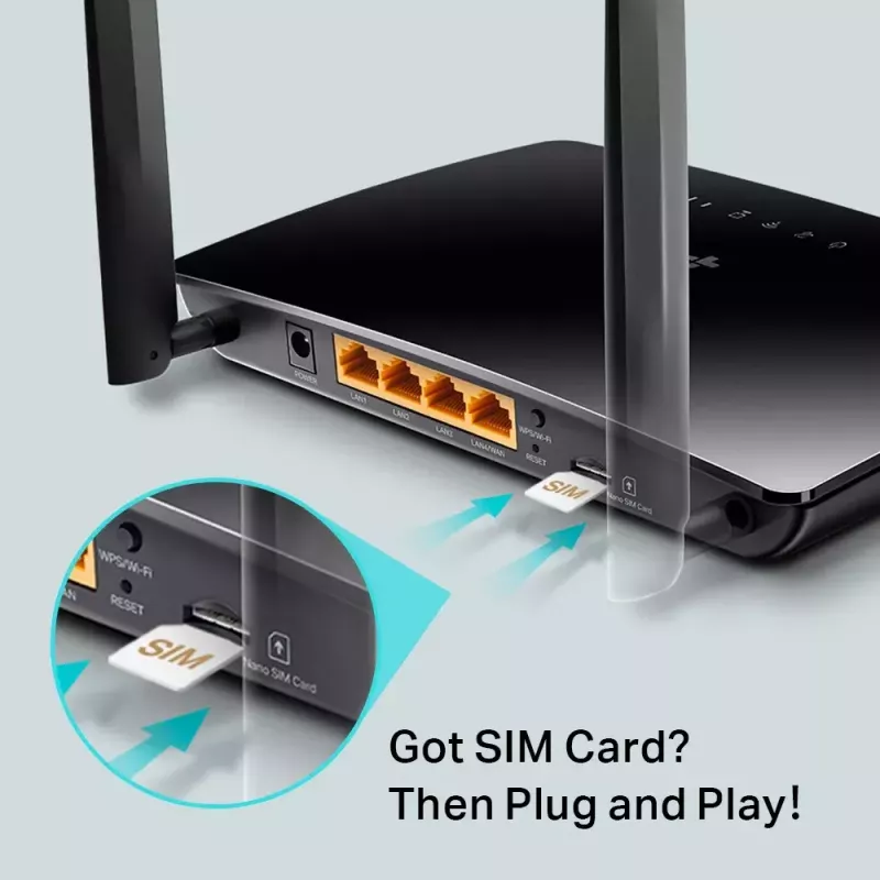 TP-Link Archer MR402 bezdrôtový router Fast Ethernet dual-band (2,4 GHz / 5 GHz) 4G čierny