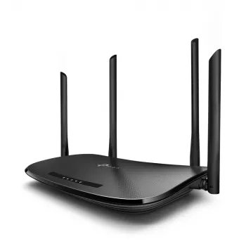 TP-Link AC1200 bezdrôtový VDSL/ADSL modem router, Wi-Fi 5 (802.11ac), dualband (2,4 GHz / 5 GHz), Ethernet LAN, VDSL2, čierny, stolný router