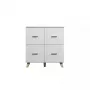 Cama Meble LOTTA 110 4D komoda, biela + dub sonoma