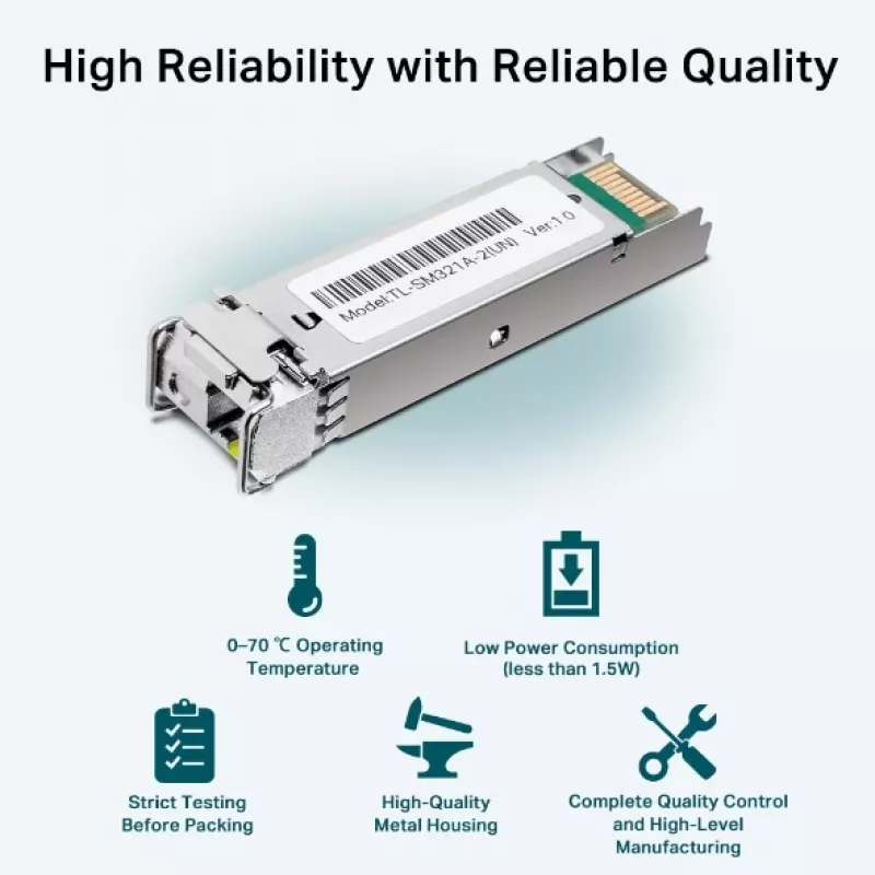TP-Link Gigabit Single-Mode WDM Bi-Directional SFP modul, optické vlákno, 1250 Mbit/s, SFP, LC (UPC), 9/125 µm, BX