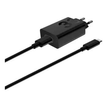 Nabíjací adaptér Motorola TurboPower 33W USB‑C GaN čierny, 1 m kábel, EU konektor