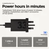 Nabíjací adaptér Motorola TurboPower 33W USB‑C GaN čierny, 1 m kábel, EU konektor