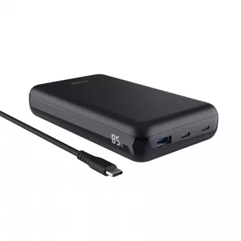 Trust Laro - powerbanka - 20000 mAh - 100 Watt - 5 A - QC 3,0, Power Delivery 3,0 + PPS - 3 výstupné konektory (4 pin USB Type A (QC 3,0), 2 x 24-
