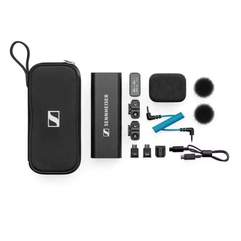 Sennheiser PROFILE WIRELESS 2-kanálová súprava bezdrôtových mikrofónov, 2,4 GHz, 2 klipsové mikrofóny, nabíjacie puzdro, vrecko