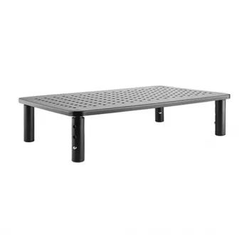 Voľne stojaci stolový držiak na monitor GEMBIRD MS-TABLE-01 – jedna obrazovka, nosnosť 20 kg, čierny, manuálne nastavenie výšky 100–140 mm