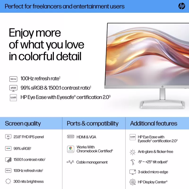 HP stolný monitor – séria 5 524sf – 24