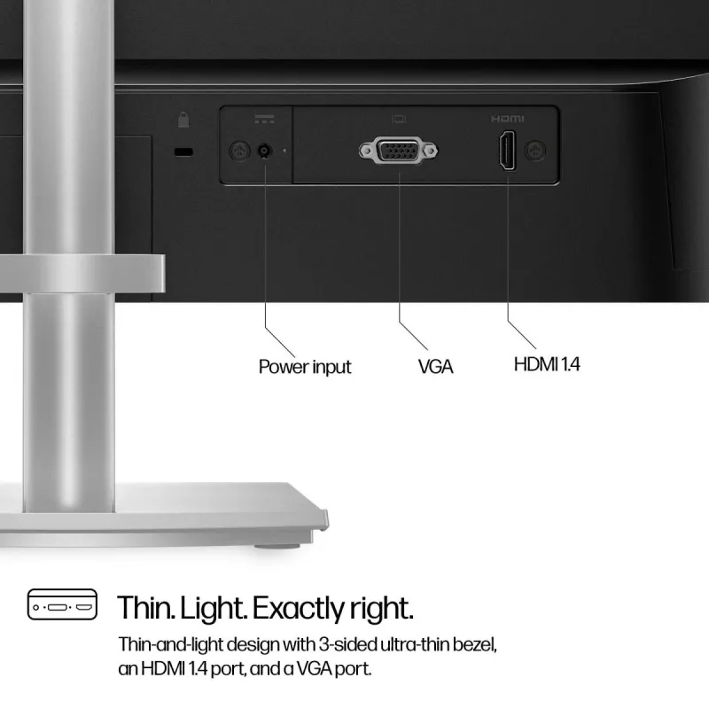 HP stolný monitor – séria 5 524sh – 24 inch – 1920x1080 (FHD) – IPS – nastaviteľná výška