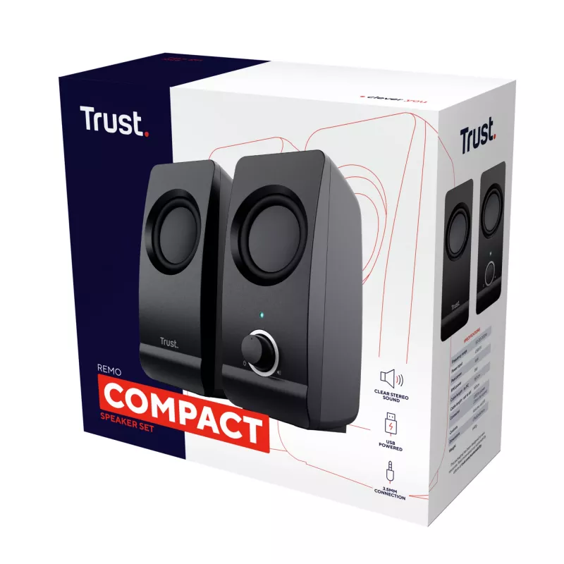Trust Remo 2.0 1-pásmový čierny káblový 8 W