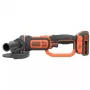 Uhlová brúska Black & Decker BCG720N — bezdrôtová 18V Li-Ion, 12,5 cm kotúč, až 8600 ot/min, 3 polohy rukoväte
