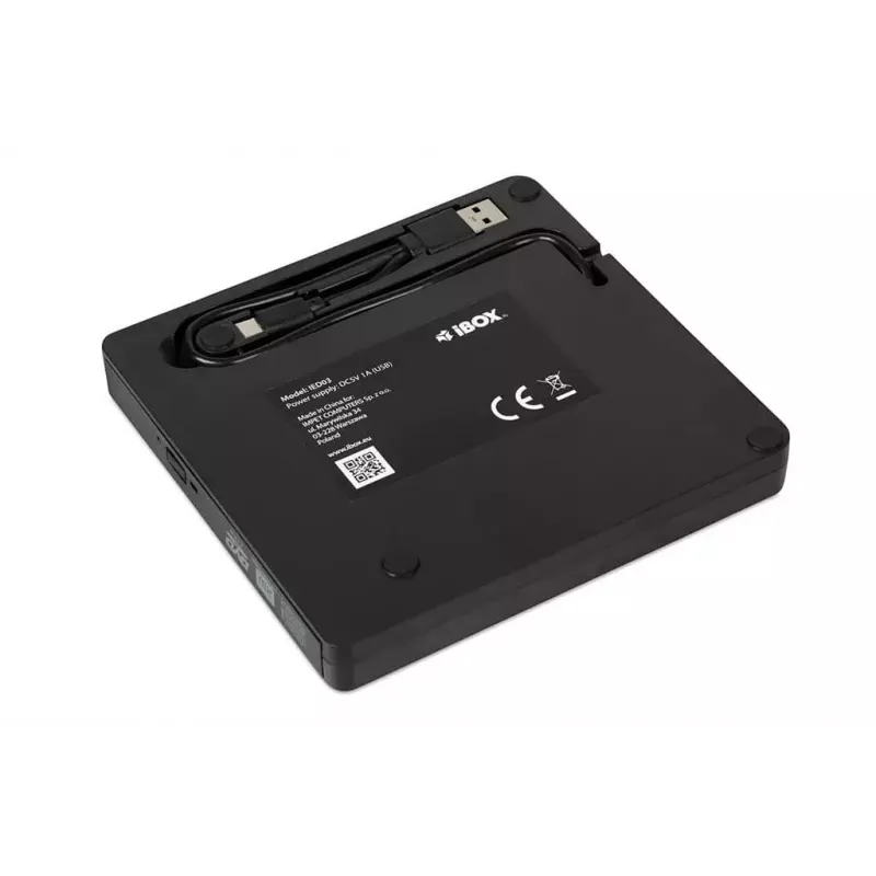 Optická mechanika IBOX IED03 DVD±RW USB 3.1 Gen1 (USB-C) čierna, tray, 24x CD / 8x DVD