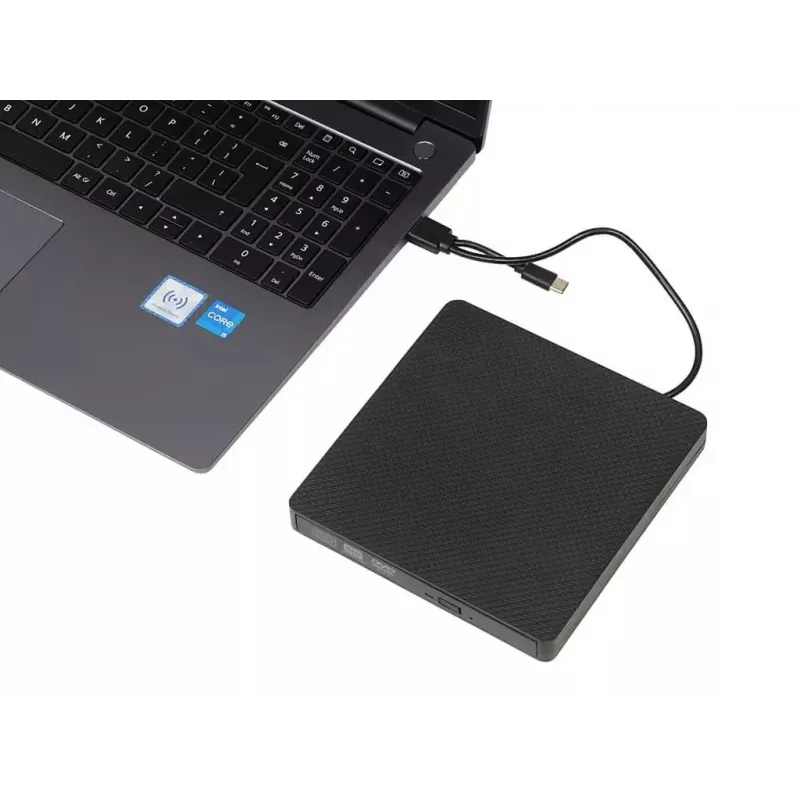 Optická mechanika IBOX IED03 DVD±RW USB 3.1 Gen1 (USB-C) čierna, tray, 24x CD / 8x DVD