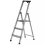 Krause Safety 126313 voľne stojaci skladací rebrík, 3 stupne, strieborný
