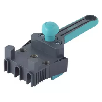 Montážny nástroj Wolfcraft Dübelmeister pre hmoždinky 6/8/10 mm, hrúbka dosky 1,2–30 mm, plast/oceľ, čierna