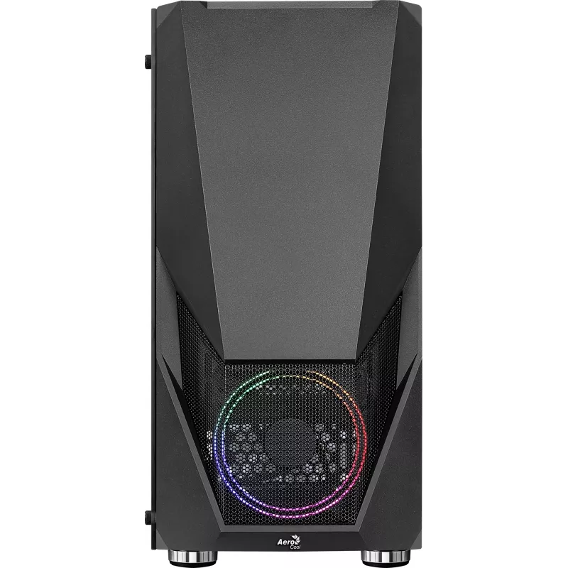 Aerocool PGS Zauron FRGB-G-BK-v1 herná počítačová skriňa Midi Tower, ATX/micro-ATX/Mini-ITX, tvrdené sklo, FRGB, čierna
