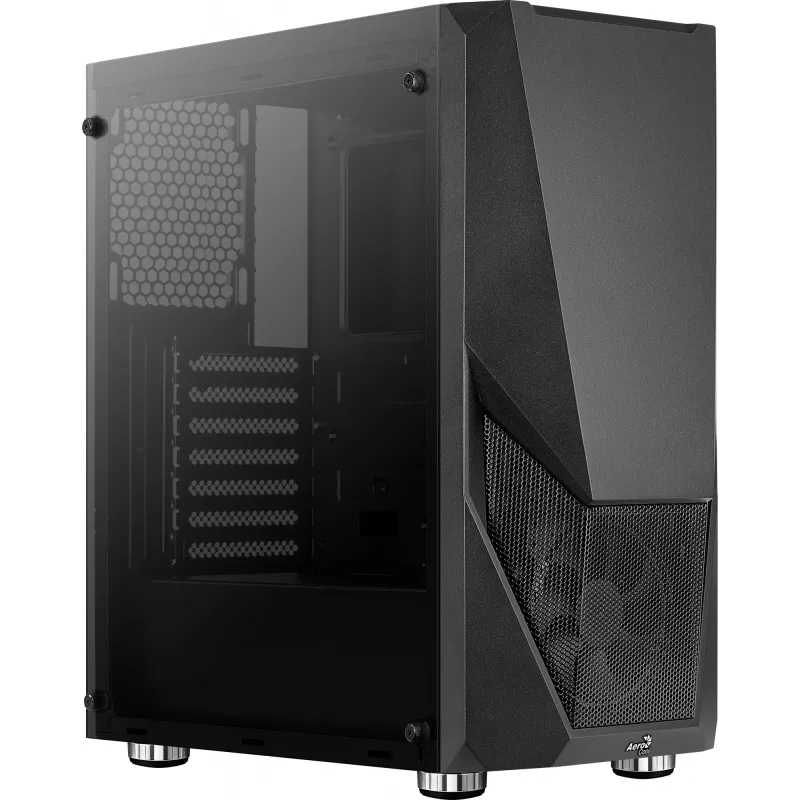 Aerocool PGS Zauron FRGB-G-BK-v1 herná počítačová skriňa Midi Tower, ATX/micro-ATX/Mini-ITX, tvrdené sklo, FRGB, čierna