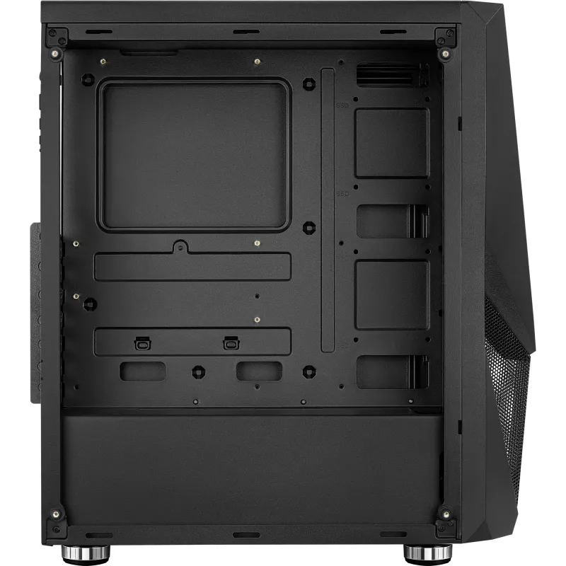 Aerocool PGS Zauron FRGB-G-BK-v1 herná počítačová skriňa Midi Tower, ATX/micro-ATX/Mini-ITX, tvrdené sklo, FRGB, čierna