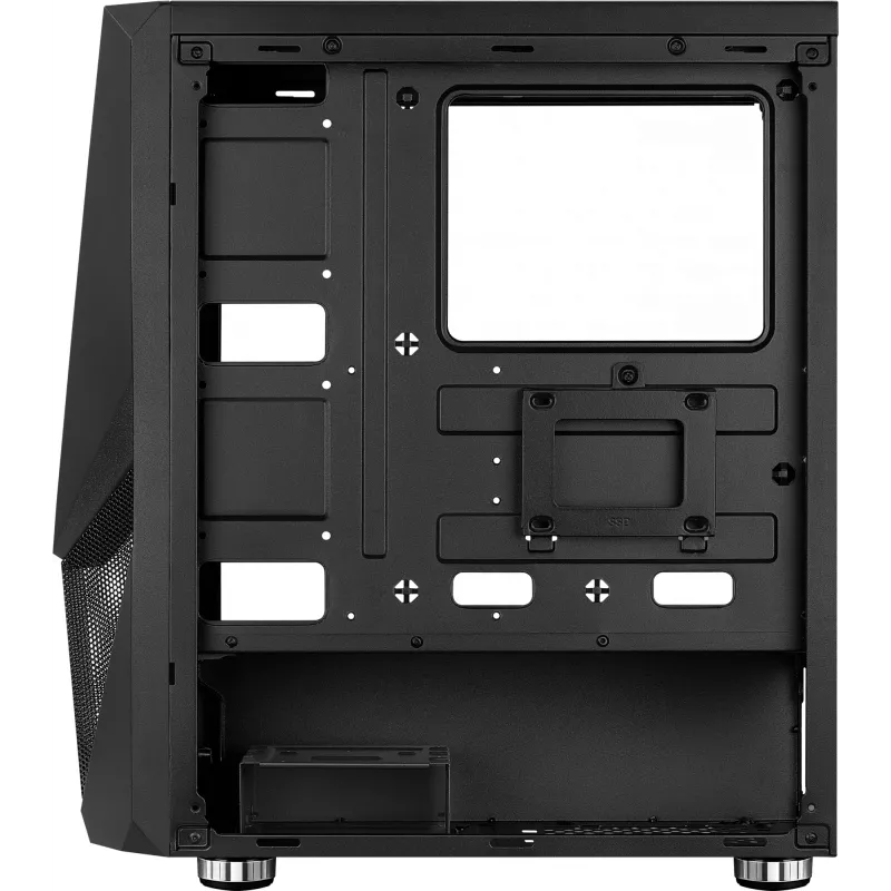 Aerocool PGS Zauron FRGB-G-BK-v1 herná počítačová skriňa Midi Tower, ATX/micro-ATX/Mini-ITX, tvrdené sklo, FRGB, čierna
