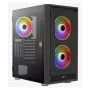 Aerocool PGS Graphite-G-BK-v2 FRGB počítačová skriňa Midi Tower, ATX, čierna