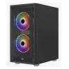 Aerocool PGS Graphite-G-BK-v2 FRGB počítačová skriňa Midi Tower, ATX, čierna