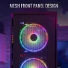 Aerocool PGS Graphite-G-BK-v2 FRGB počítačová skriňa Midi Tower, ATX, čierna