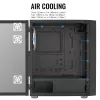 Aerocool PGS Graphite-G-BK-v2 FRGB počítačová skriňa Midi Tower, ATX, čierna
