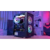 Aerocool PGS Graphite-G-BK-v2 FRGB počítačová skriňa Midi Tower, ATX, čierna