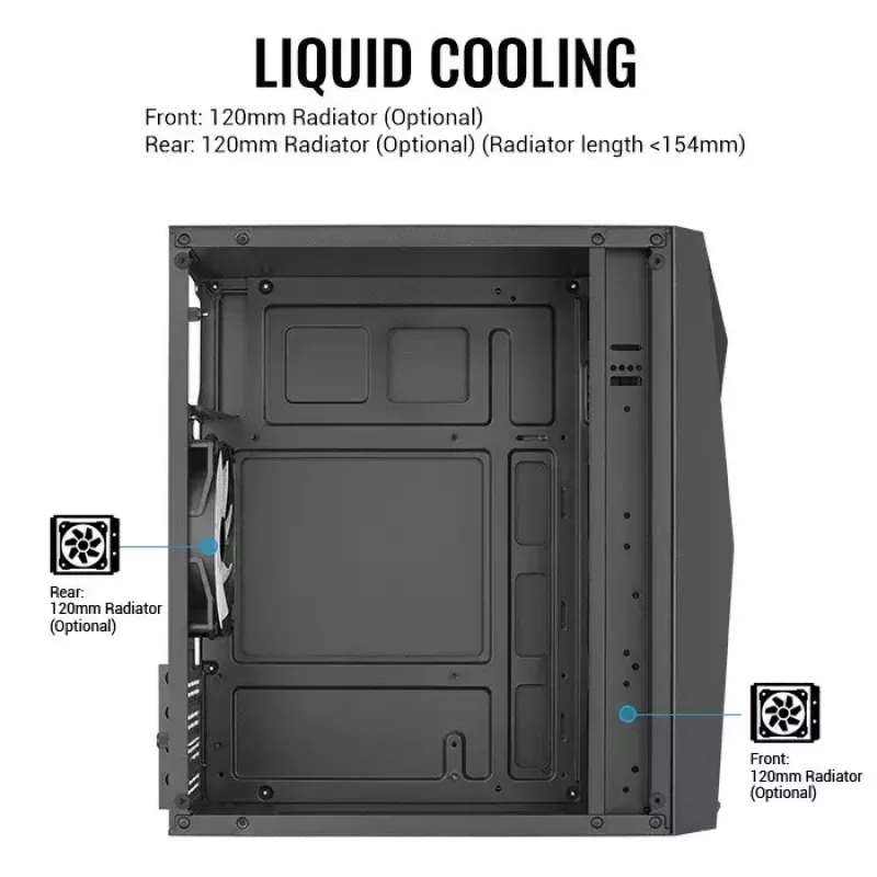 Aerocool PGS Raider Mini-G-BK-v3 počítačová skriňa, čierna